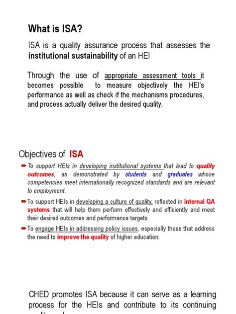 isa isa   quality assurance process  assesses