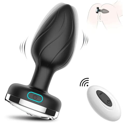 Glow In The Dark Anal Plug Silicone Vibrating Anal Plug Adult Flirting Electric Glowing Anal