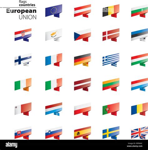 Flags Of The European Union Vector Illustration Stock Vector Image