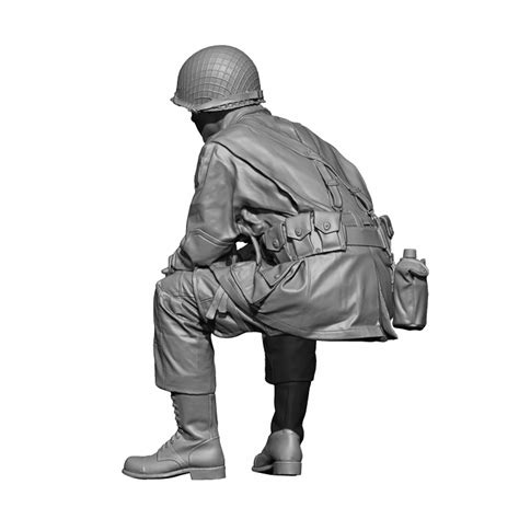 H3 Models 35005 WW2 US Paratrooper Seated