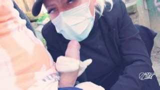 K FUCK CORONAVIRUS PART RISKY OUTDOOR HANDJOB CUMSHOT ADELLA JAY Free Sex Video