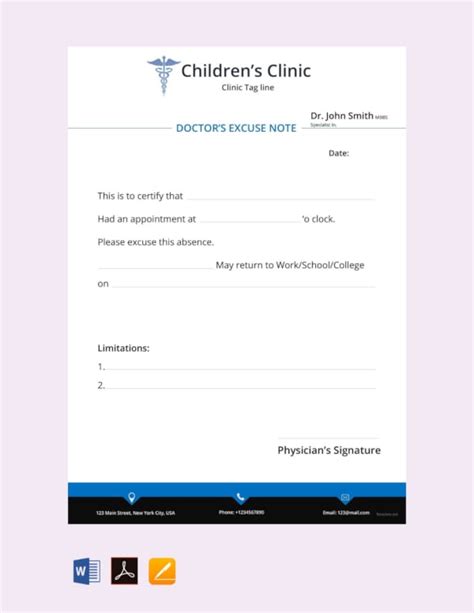 Doctor Excuse Templates In Pdf Ms Word Pages Google Docs