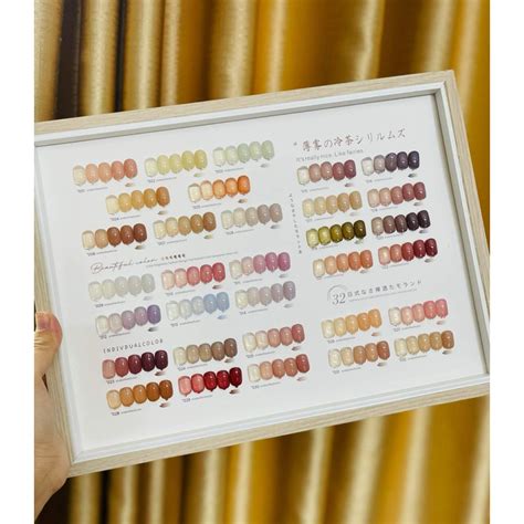 Set thạch 32 màu tone màu nude tặng kèm bảng màu gỗ như hình Shopee