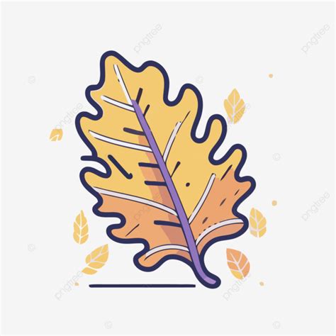 Autumn Leaf In Flat Style Vector Design Illustration A Lineal Icon