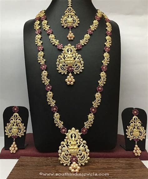 Imitation Ruby Bridal Jewellery Sets South India Jewels