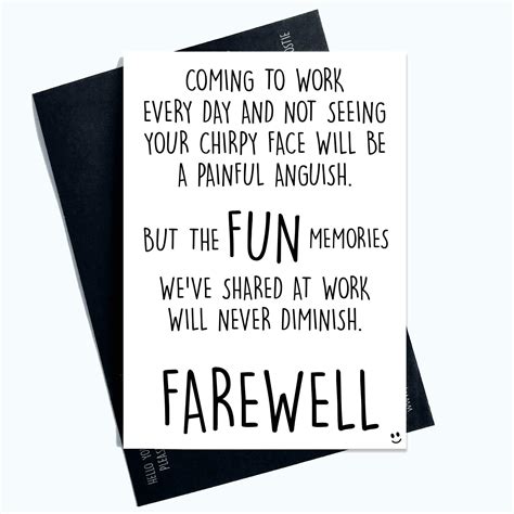 Funny Goodbye Card Rude Farewell Card Funny Card