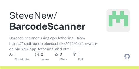 GitHub SteveNew BarcodeScanner Barcode Scanner Using App Tethering