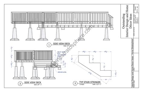 2 Level Deck Plan Blueprint Free Pdf Download