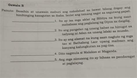 Pa Sagot Naman Po Ng Tama Kaylangan Ko Na Po Bukas Pliss Pa Sagot