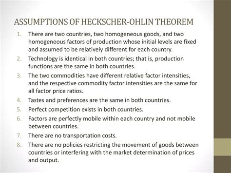 Hecksher Ohlin Theory Ppt