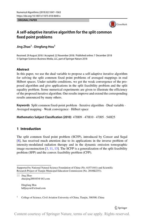 A Self Adaptive Iterative Algorithm For The Split Common Fixed Point