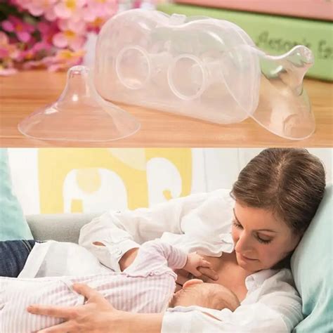 Pair Silicone Nipple Protectors Feeding Mothers Shields Nipple