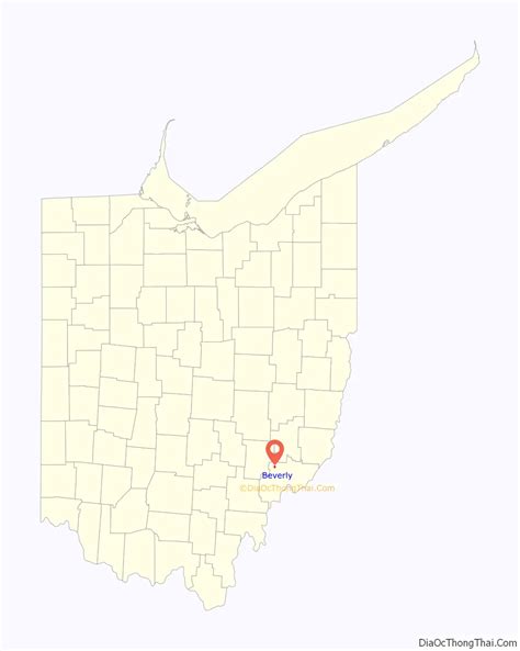 Map of Beverly village, Ohio - Thong Thai Real