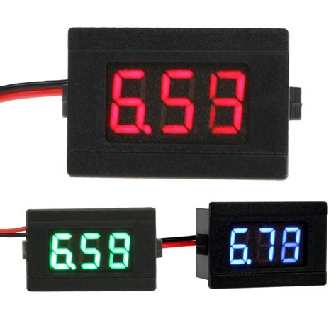 0 36 Inch Digital Voltmeter Red Green Blue Dc 4 5 30v Two Lines 3 Digit