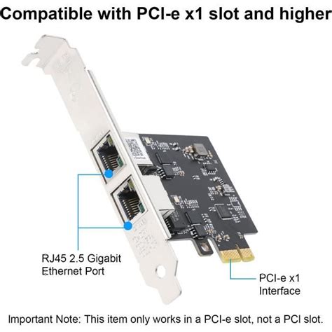 Carte R Seau Pci E Gbase T Double Port Rj M Mbps