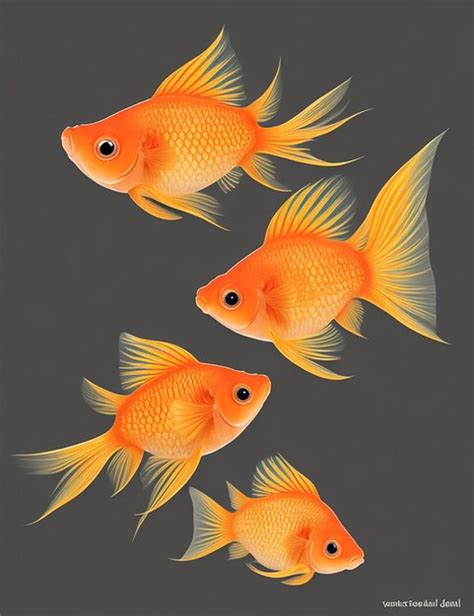 Premium Vector Vector Goldfish Isolated On White Background