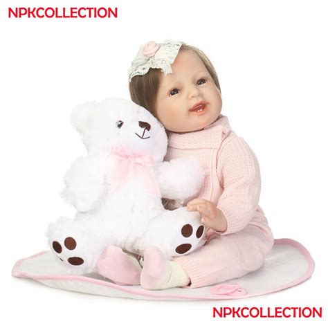 Soft Silicone Reobrn Baby Dolls NPK 22inch Bebes Reborn Dolls Pink