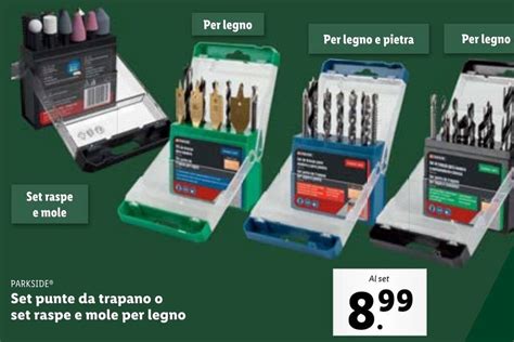 Parkside Set Punte Da Trapano O Set Raspe E Mole Per Legno Offerta Di Lidl