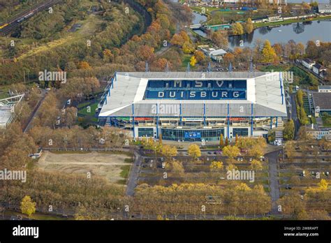 Aerial View Bundesliga Stadium Msv Arena Also Known As Schauinsland