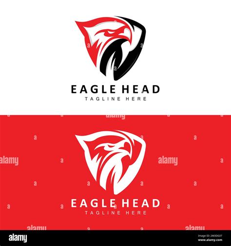 Eagle Head Logo Design Flying Feather Animal Wings Vector Product