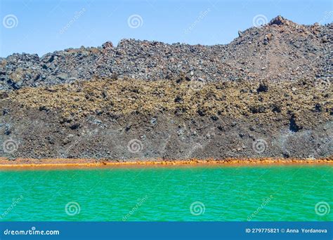 Hot Springs Of Nea Kamen Volcanic Island In Santorini Caldera Greece