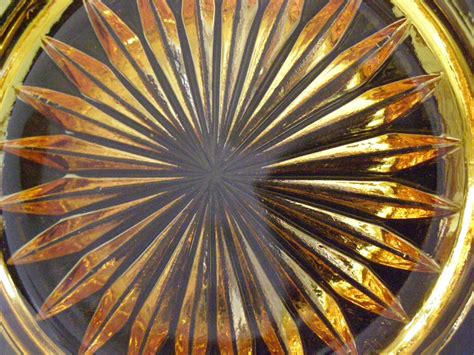 Vintage Small Amber Pressed Glass Sawtooth Pattern Rim Nappy Etsy