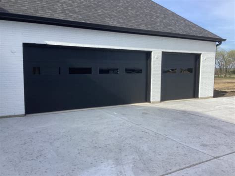 Black Flush Panel Garage Doors Contemporary Garage Dallas By