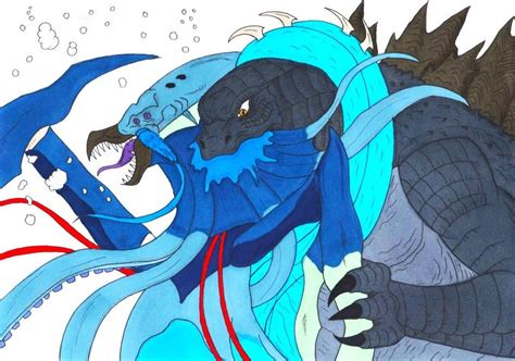 Godzilla Vs Kraken By Tyrannuss555 Rmonsterverse