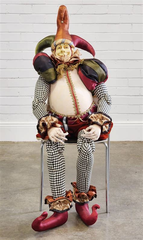 Lot - Life sized toy or decor court jester (h:150cm)