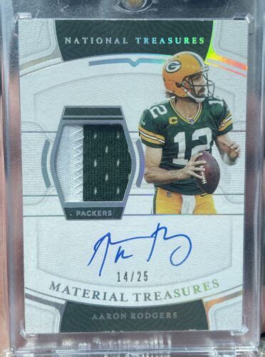 2021 Panini National Treasures Aaron Rodgers Material Treasures Patch