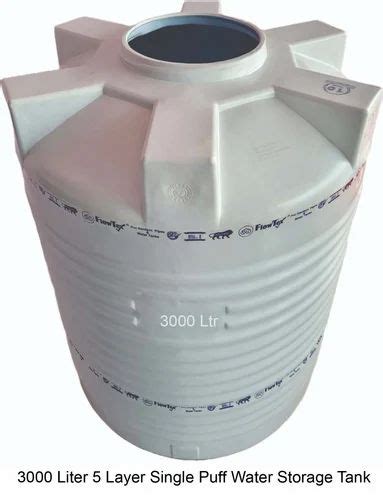 Flowtex 3000 Liter 5 Layer Single Puff Water Storage Tank At Rs 11