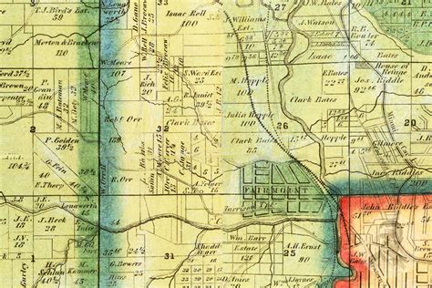 Vintage Hamilton County Map 1856 Old Map Of Hamilton County Etsy