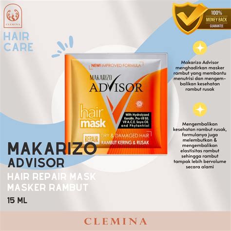 Jual MAKARIZO Advisor Hair Repair Mask Makser Rambut Sachet 15 Ml 1 Pcs