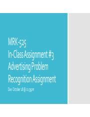 Mrk Assignment Fall Pdf Mrk In Class Assignment