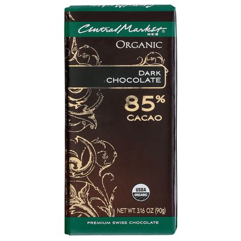 Central Market Organic 85 Cacao Dark Chocolate Bar Shop Candy At H E B