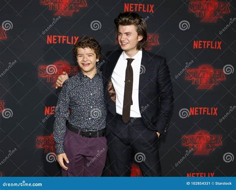 Ted Sarandos Joe Keery And Gaten Matarazzo Editorial Image