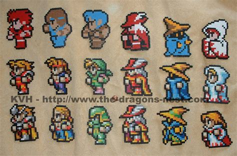 Perler Bead Ff1 Class Sprites By Pinkdramon On Deviantart