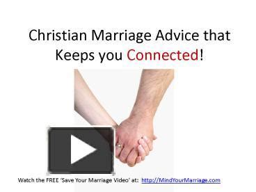 PPT Christian Marriage Advice For Couples In Troubles PowerPoint