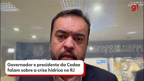 Cláudio Castro diz que RJ vive crise hídrica por conta da seca e