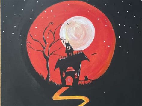 Paint And Sip The Spooky Road Less Traveled Indianapolis Classpop