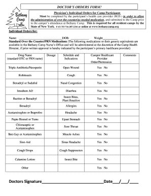 Fillable Online Doctor S Orders Form Clover Sites Fax Email Print