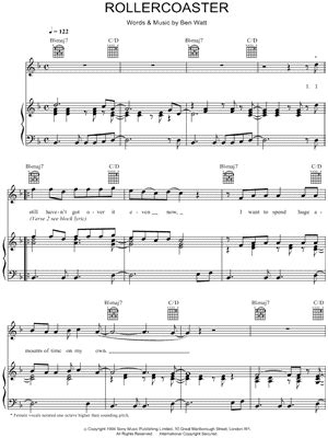 Rollercoaster Sheet Music Arrangement Available Instantly