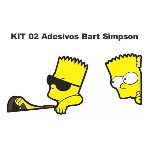 Kit 2 Adesivos Bart Simpson Dirigindo Carona Carro Caminhao Shopee Brasil