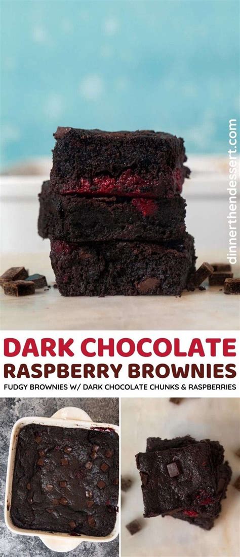 Dark Chocolate Raspberry Brownies Are Delicious Rich And Moist Made With Dark Chocolate Chu