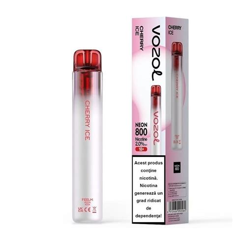 Kit Tigara Electronica Vozol Neon Puff Cherry Ice Emag Ro