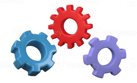 Set Of Gear Icon 3d Render Png File Format 22488789 Png