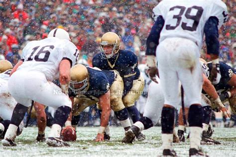 Throwback Thursday Notre Dame Vs Penn State The ‘snow Bowl One Foot Down