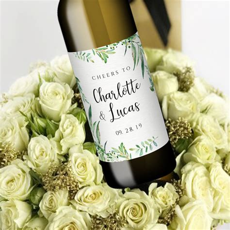 Wine Bottle Label Printable Diy Wedding Wine Label Fully Etsy