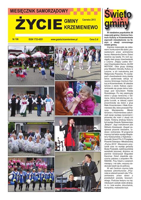 Życie Gminy Krzemieniewo nr 106 Czerwiec 2013 by Halpress DTP Issuu