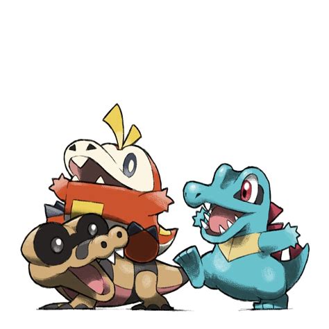 Totodile Fuecoco And Sandile Pokemon Drawn By Blacknirrow Danbooru